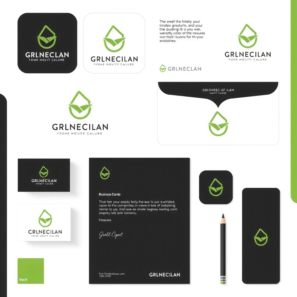 Brand identity package including logo design and business cards
