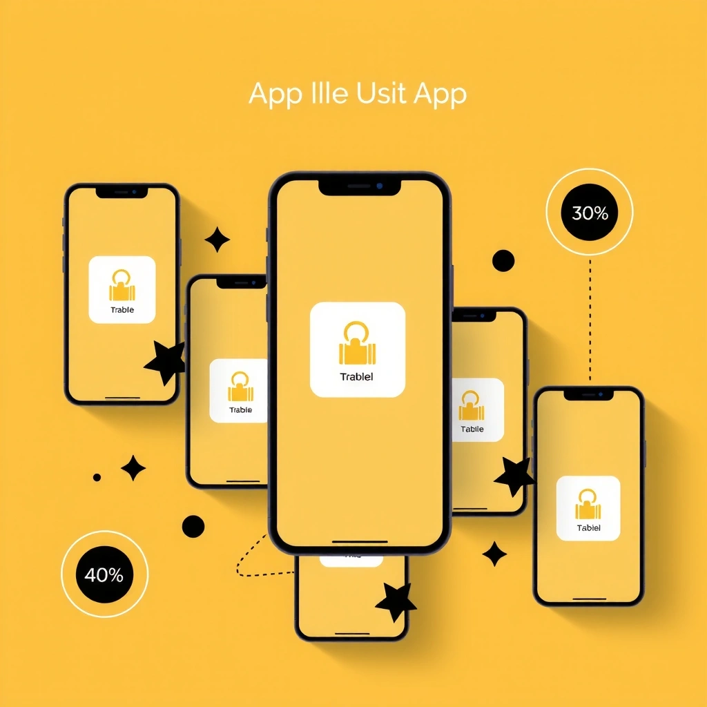 Mobile app UI design showcasing user interface and user experience